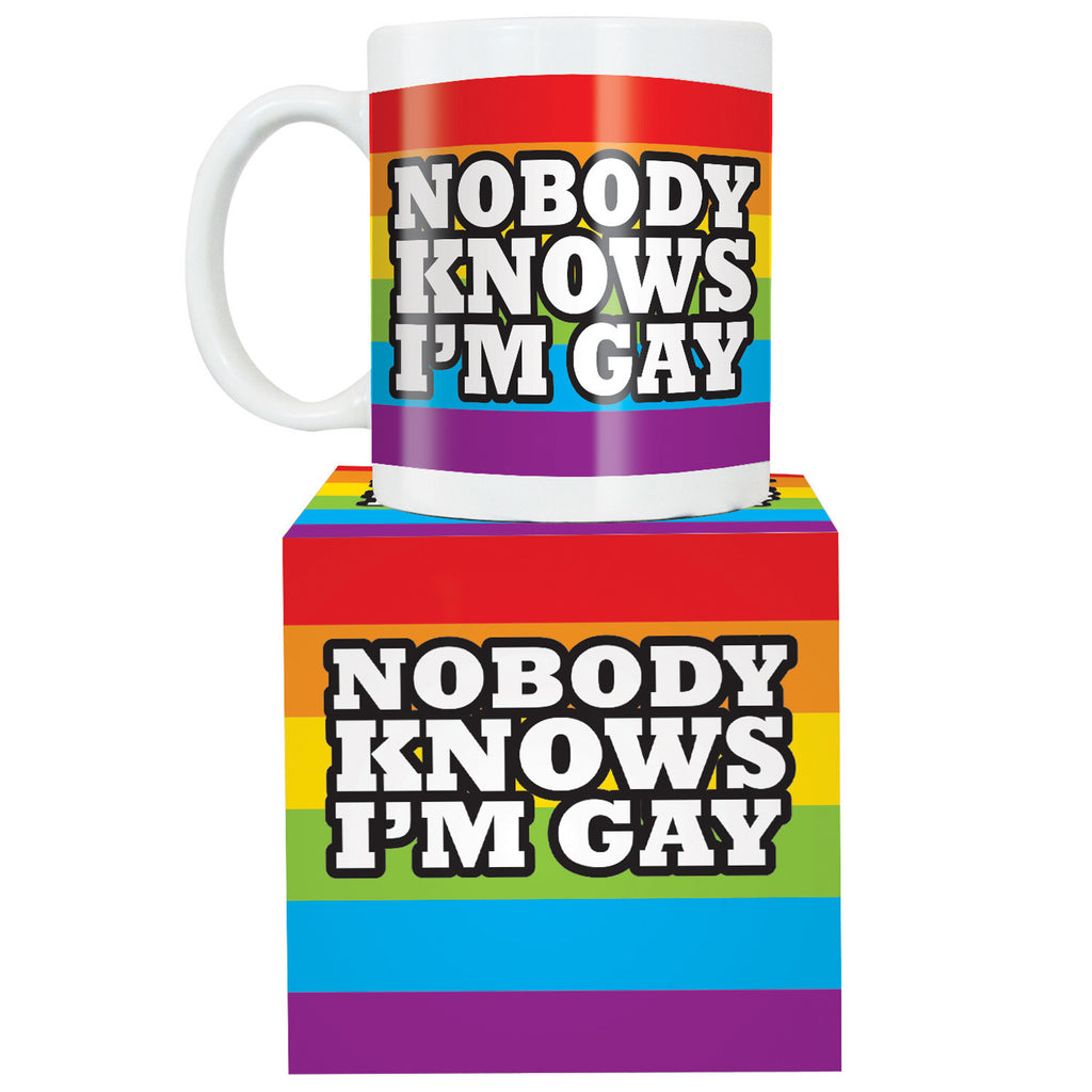 Nobody Knows I'm Gay Mug