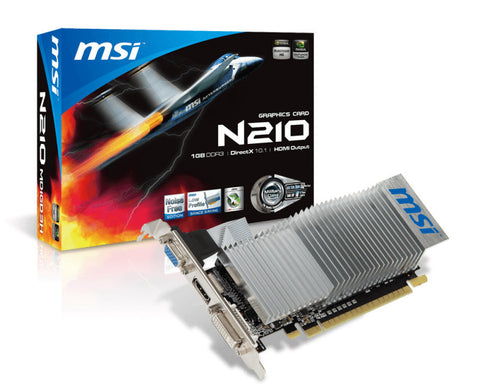 MSI G210 1GB DDR3 PCI-E Graphics Card